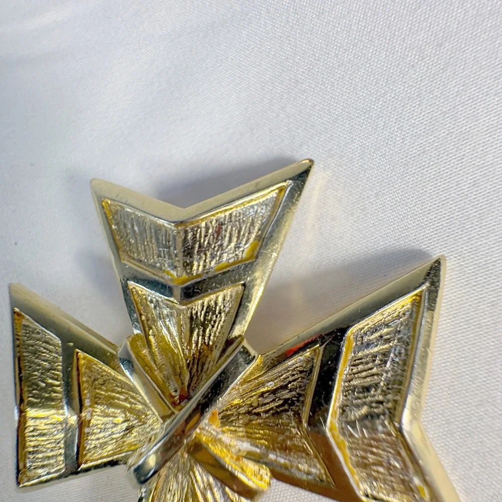 Vtg KJL‎ Kenneth Jay Lane Maltese Cross Brooch Pin 2.5